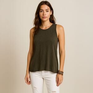 Lou & Grey Tank Medium Weight Sz XS Olive
